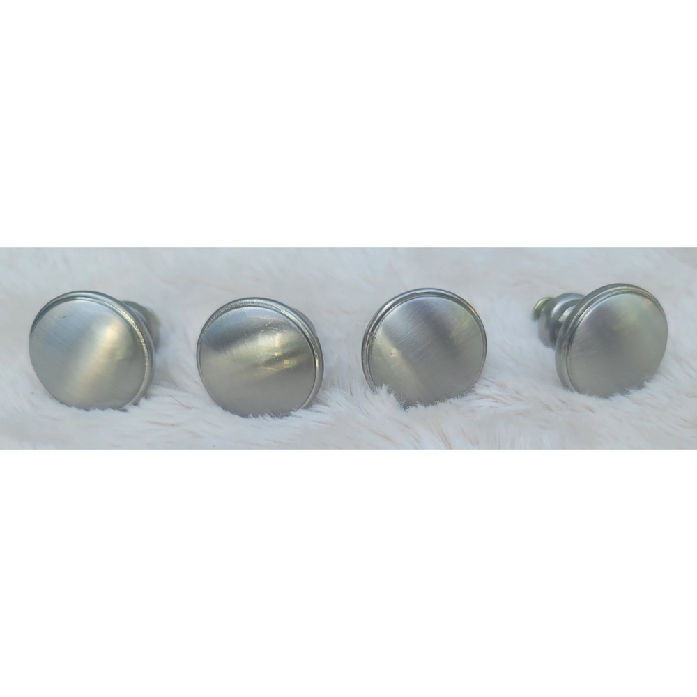 Set of 4 cabinet hardware silver knobs